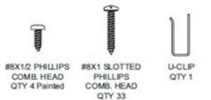 Forever Store-in-Door Install Screw Pack Almond - 39010