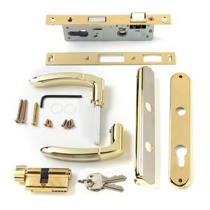 Modern two-toned storm door mortised handle