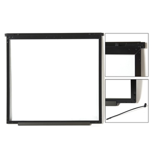 Black upper ventilating glass window for 1\\\\\" thick storm doors