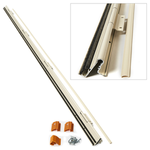 Laminated Safety Glass z-bar hinge rail in almond
