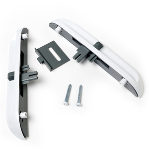 White LuminAire Retractable Screen Door Handle