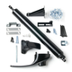 Black Push Button and Closer Kit with White Screw Pack
