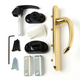 UltraCore Storm Door Handle, Brass-Black color - 35040