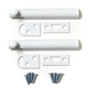 White Double Door Slide Bolt