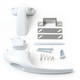 White Push Button handle Wood Core Storm Doors